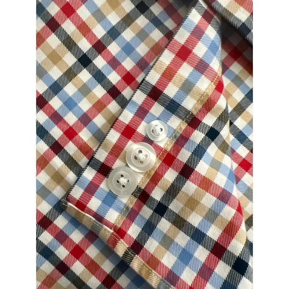 Duluth Multicolored Checked Short Sleeve Men's Shirt Size 2XL